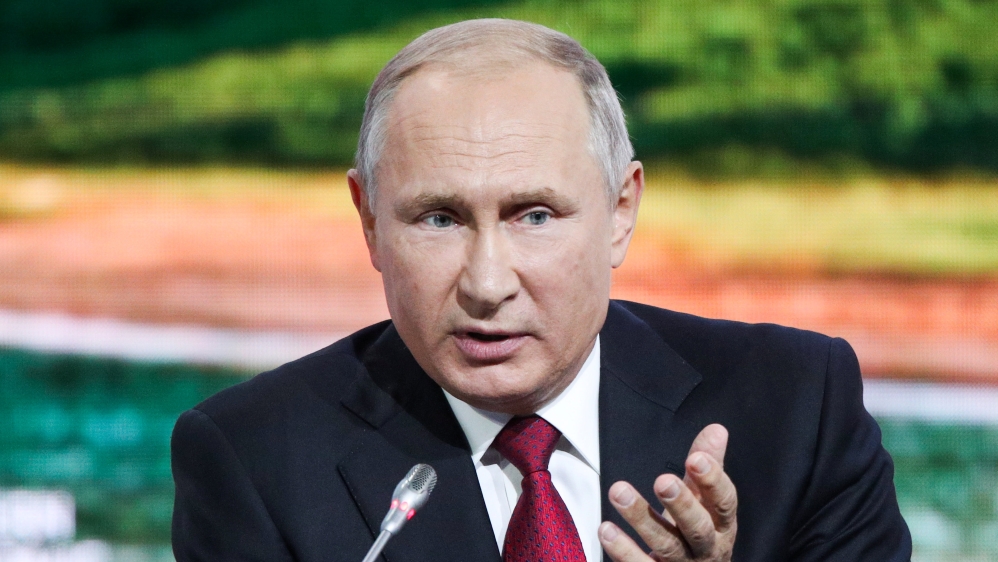 Russian President Putin attends the Eastern Economic Forum in Vladivostok