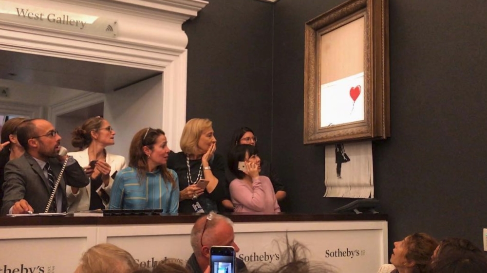 Banksy shredded painting