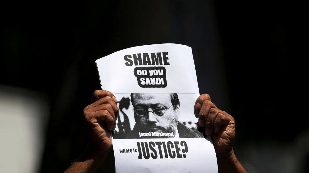 Khashoggi protest Reuters