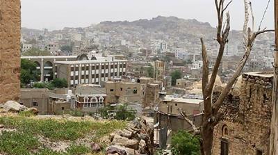 Abu al-Abbas' forces have commandeered several state institutions as well as the Mogamma Hael school for girls, the large building in the centre of the image [Al Jazeera]