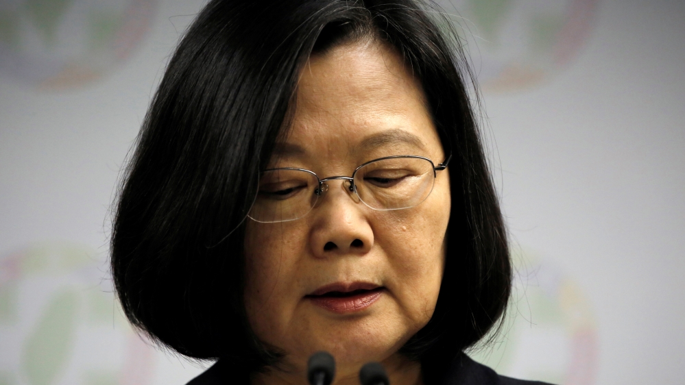 Taiwan President Tsai Ing-wen announces her resignation as chairwoman of the Democratic Progressive Party (DPP) after local elections in Taipei