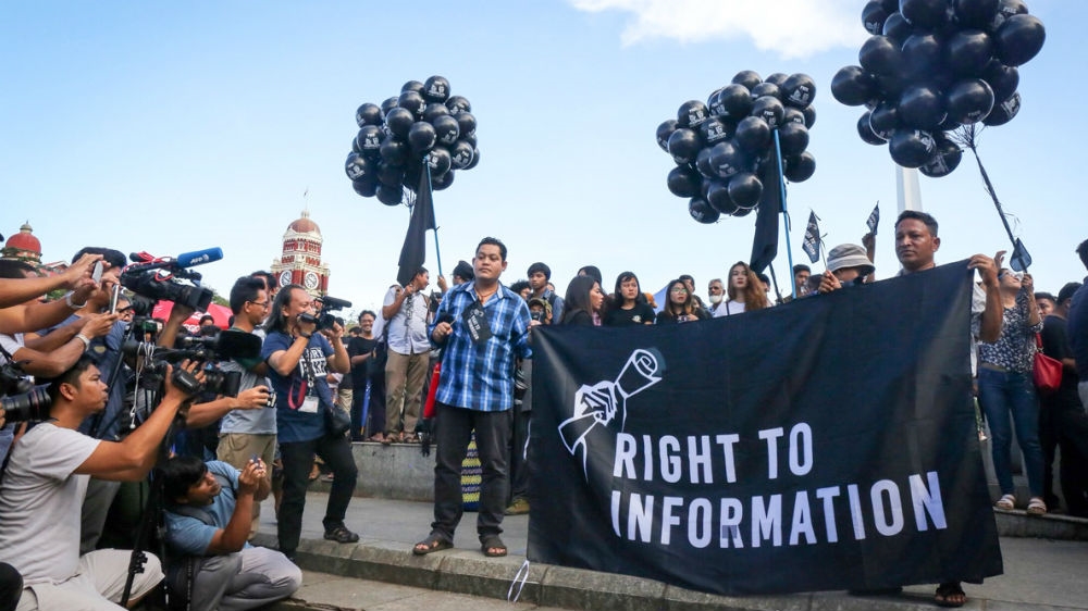 Myanmar media demo