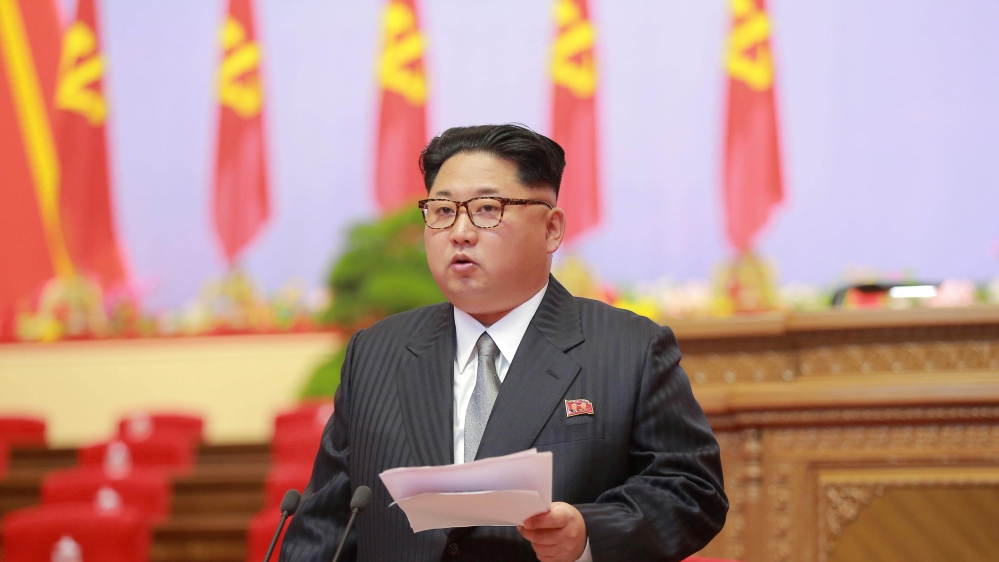 North Korean leader Kim Jong-Un speaks during the first congress of the country''s ruling Workers'' Party in 36 years in Pyongyang, in this handout photo provided by KCNA on May 6, 2016. KCNA/via Reut