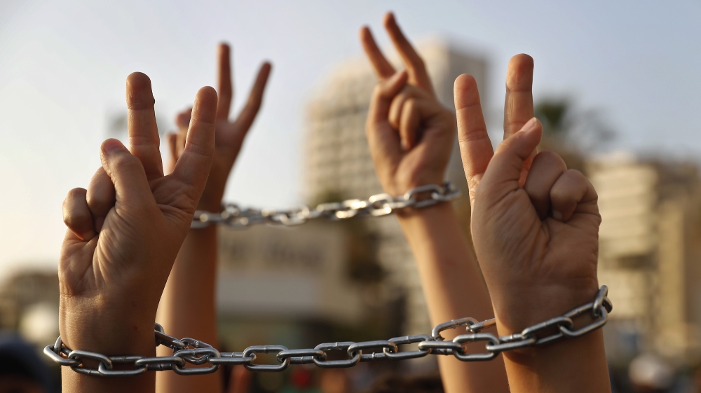 Palestinian prisoner protest AP Photo
