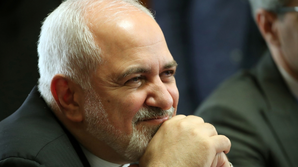 Iranian Foreign Minister Zarif attends a meeting on forming a constitutional committee in Syria at the United Nations in Geneva