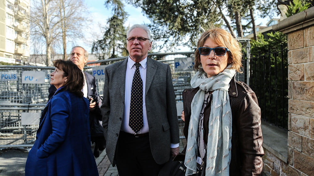 
Callamard (R) plans to present a final report to the UN Human Rights Council in June [File: Cemal Yurttas/EPA-EFE]
