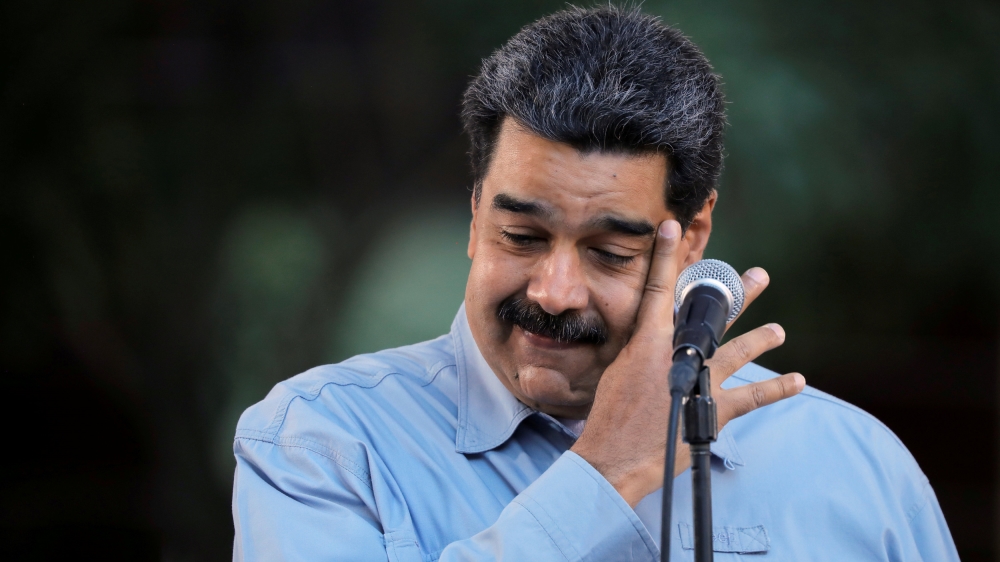 Venezuela's President Nicolas Maduro attends a gathering in support of his government in Caracas [Carlos Barria/Reuters]