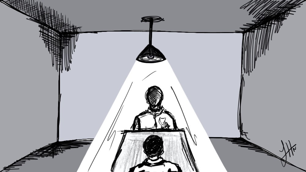 US police are allowed to lie to and manipulate suspects into confessing to a crime [Jawahir al-Naimi/Al Jazeera]