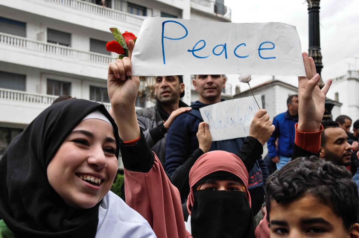 algeria protests [Ahmed Belghit/Al Jazeera]