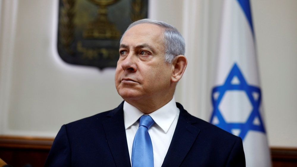 Israeli Prime Minister Benjamin Netanyahu attends the weekly cabinet meeting in Jerusalem