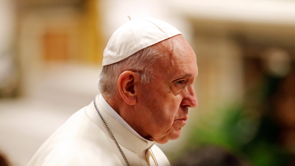 Pope Francis leads the penitential liturgy at the Vatican