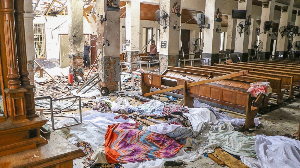 Several people were killed as worshippers attended Easter service [Chamila Karunarathne/Anadolu Agency]