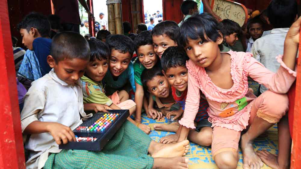 Child Friendly Space centres at Cox's Bazar at refugee camps have become a sanctuary for children [Showkat Shafi/Al Jazeera]