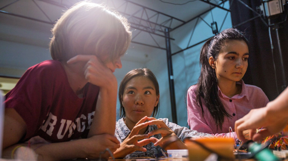 Courses are held at the offices of a newspaper called Kloop that is known for challenging discrimination [The Kyrgyz Space Program]
