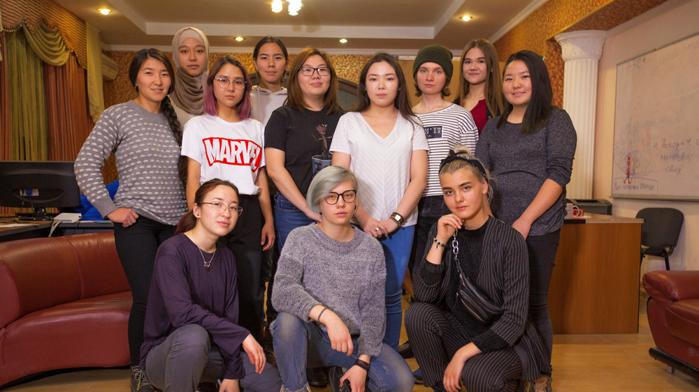 The course consists of 10 women aged 17-25 who plan to launch a satellite into space by 2021 [The Kyrgyz Space Program]
