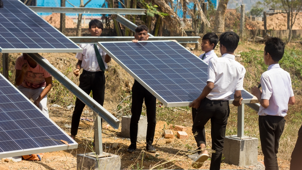 Solar panelling at Akshar Forum is used as an alternative way to produce energy [Courtesy of Akshar Forum]