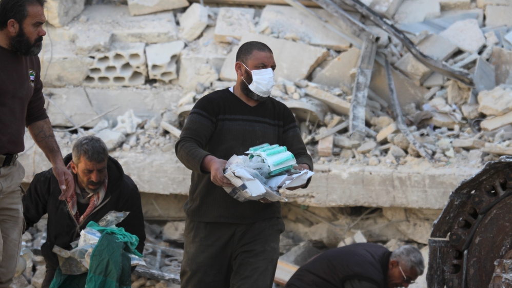 Destroyed hospital