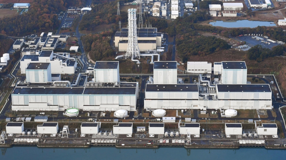 An aerial view shows Tokyo Electric Power Co.''s Fukushima Daini nuclear power plant in Naraha town, Fukushima prefecture, Japan