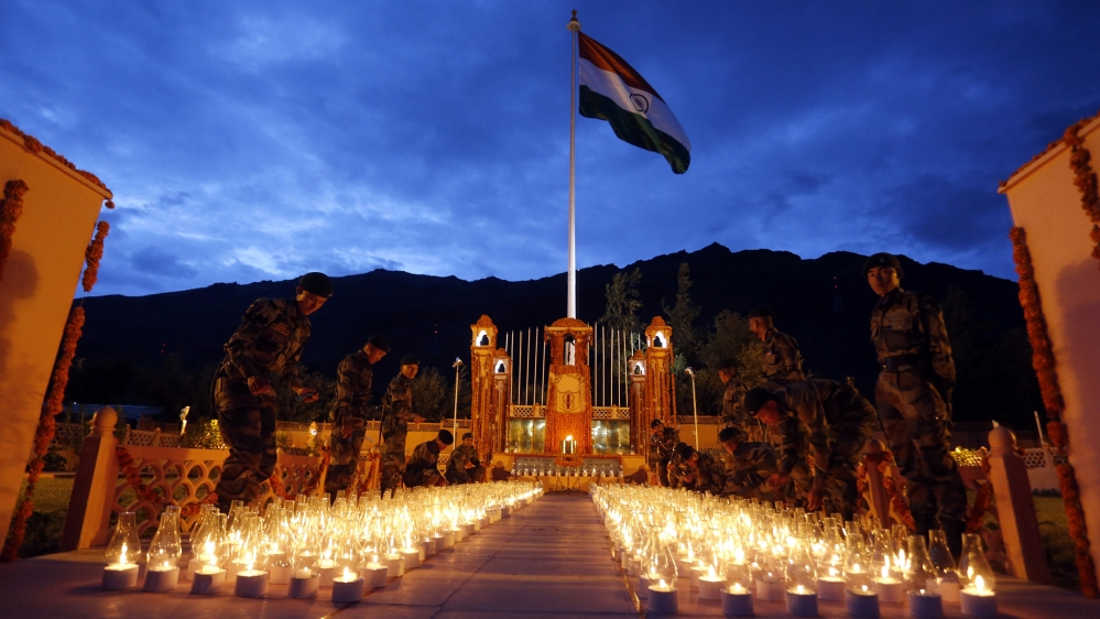 The Indian army commemorates India’s victory over Pakistan in the Kargil war