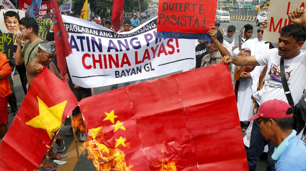 Duterte has been under intense domestic pressure to be more assertive towards China