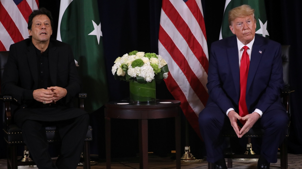 US President Trump meets Pakistan''s Prime Minister Khan on sidelines of United Nations General Assembly in New York City