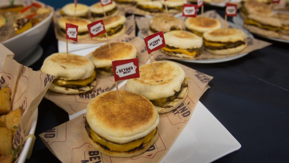 Fake meat burgers Bloomberg