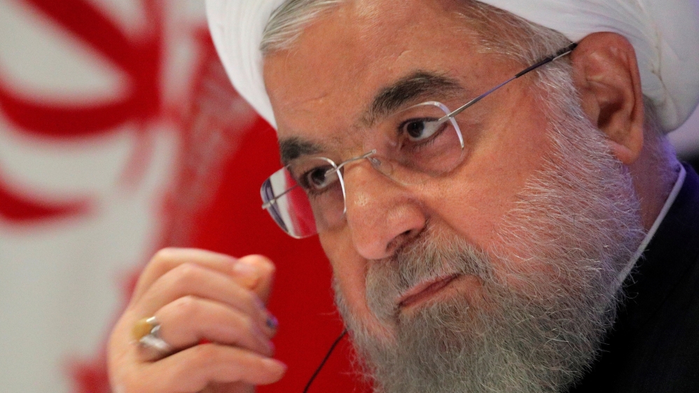 Iranian President Hassan Rouhani speaks at a news conference on the sidelines of the United Nations General Assembly in New York, U.S., September 26, 2019