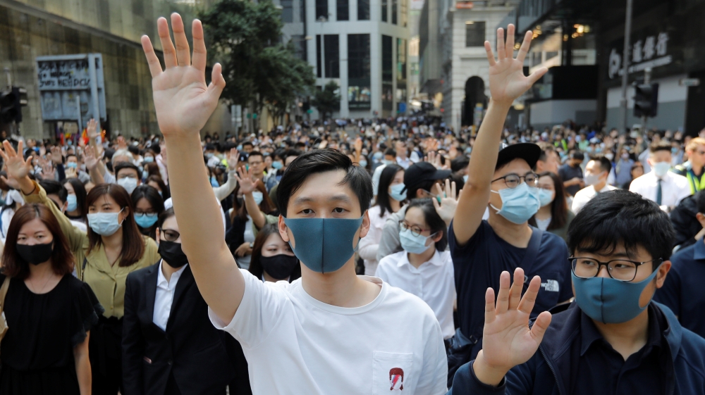 Protests in Central District in Hong Kong