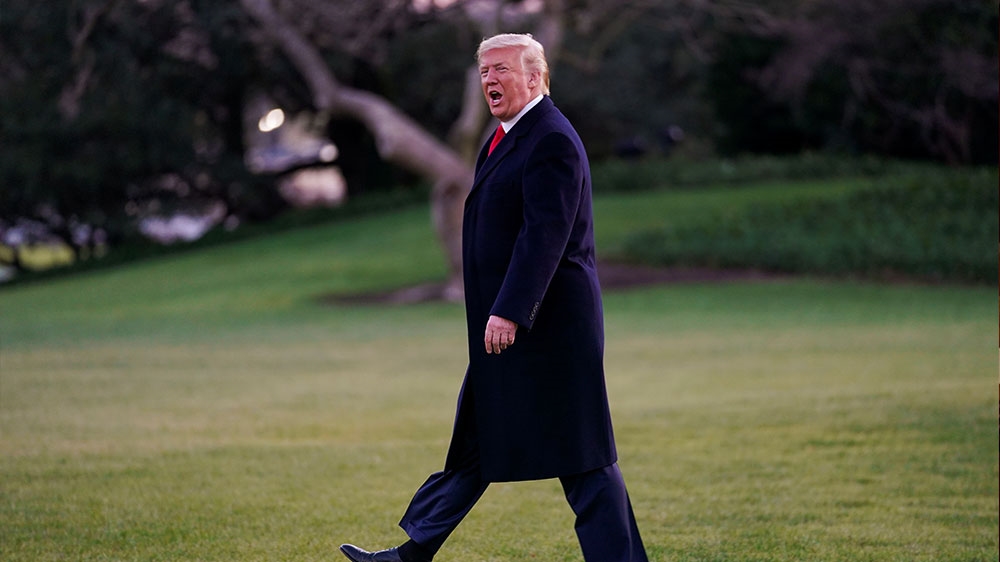 Trump on lawn