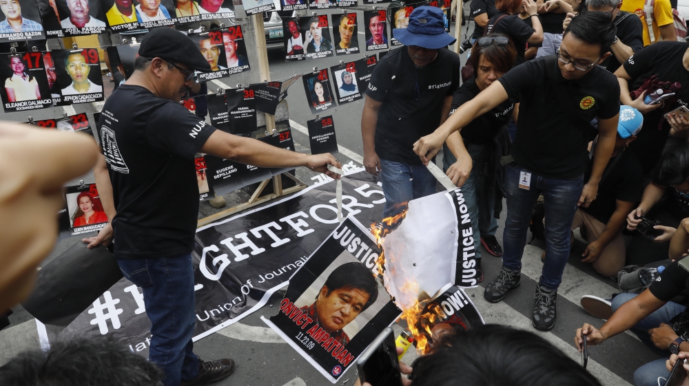Human rights advocates in Manila mark the 10th anniversary of the Ampatuan killings on November 23 this year
