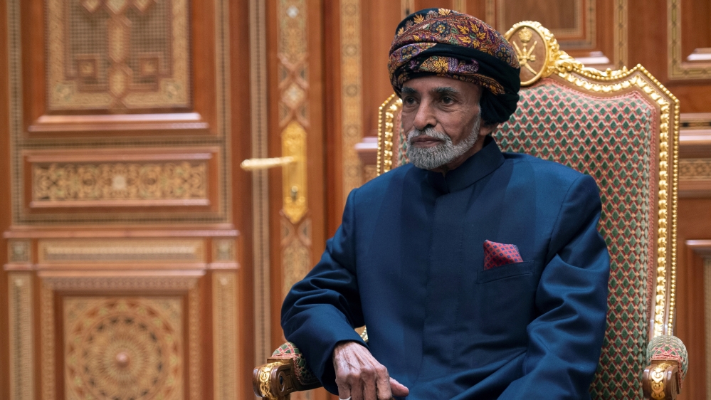 U.S. Secretary of State Mike Pompeo meets with Sultan of Oman Qaboos bin Said al-Said at the Beit Al Baraka Royal Palace in Muscat