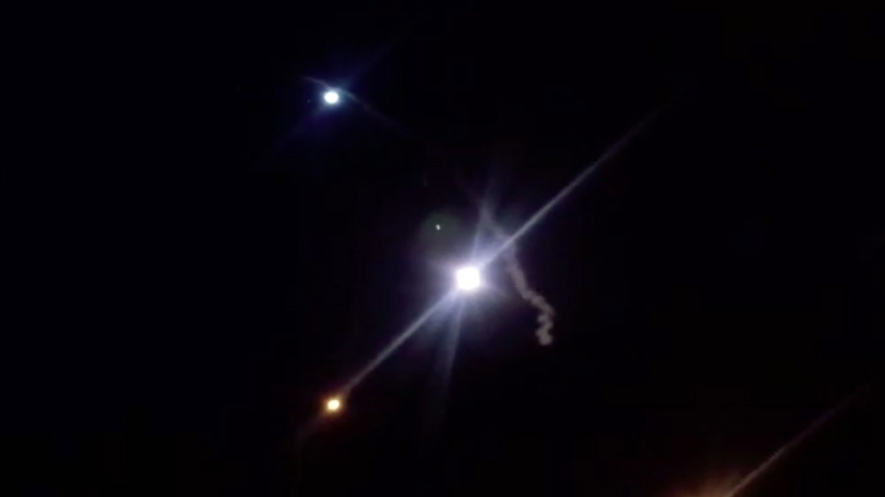 A handout screengrab grab taken from a video released by Iranian state TV (IRIB) shows rockets lunched from Iran against the US military base in Ein-al Asad in Iraq, 08 January 2020. According to Iran
