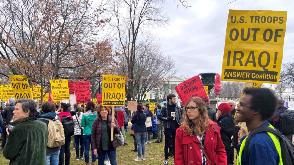 Anti-war protestors