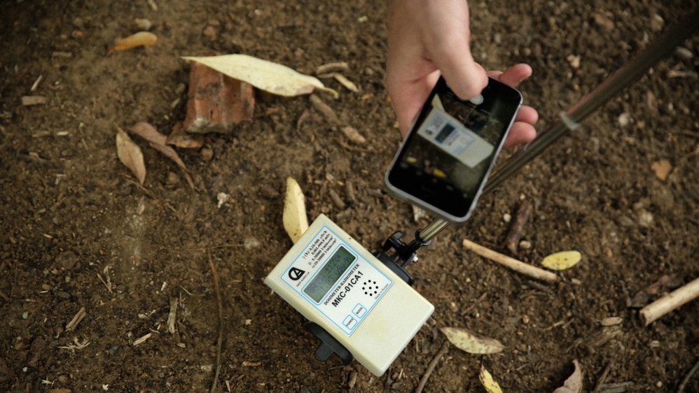 A Geiger counter used by physician Andrey Ojarovsky to measure the radiation on the Moskvorechye hill