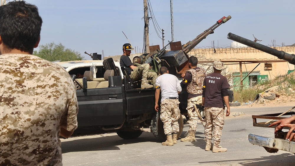 TARHUNAH, LIBYA - APRIL 18: Libya's UN-recognized Government of National Accord (GNA) forces have made progress towards the town of Tarhunah near Tripoli within Volcano of Rage Operation in Libya on A