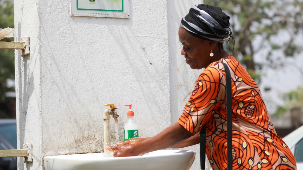 Washing hands