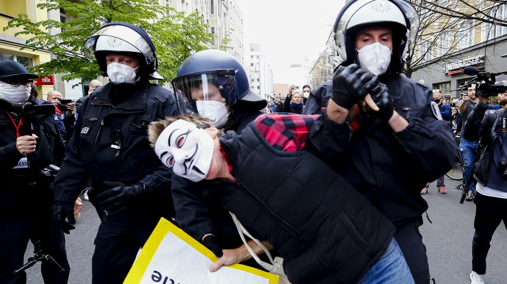 Protest against Coronavirus restrictions in Germany