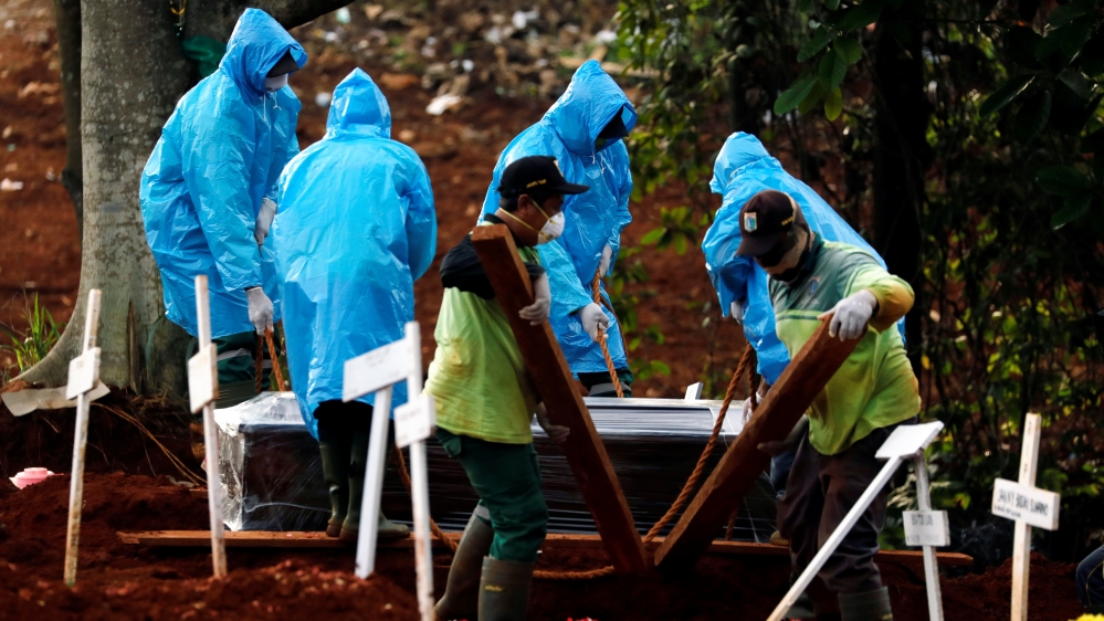 Cemetery area for coronavirus disease (COVID-19) victims in Jakarta