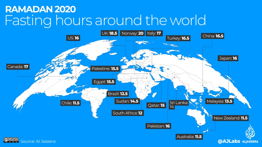 INTERACTIVE: Ramadan 2020 world map blue