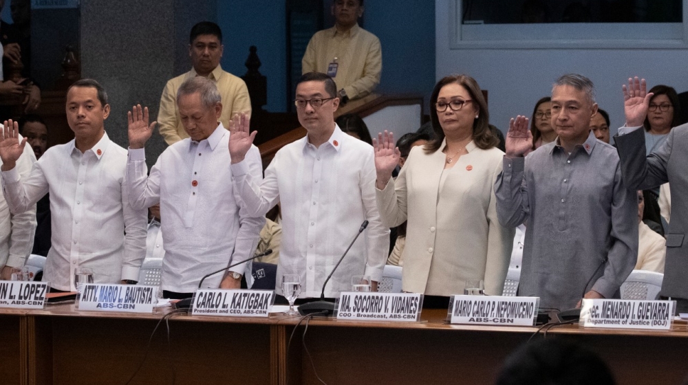 Executives of the media company, ABS-CBN, appeared before a Senate hearing in February to make their case for the renewal of the company’s franchise