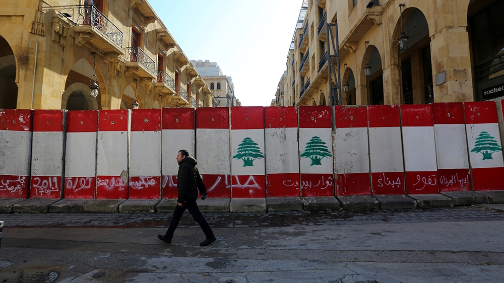 Lebanon parliament baricade