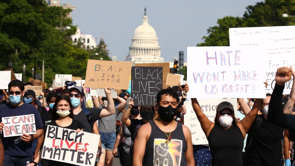 Protesters Demonstrate In D.C. Against Death Of George Floyd By Police Officer In Minneapolis