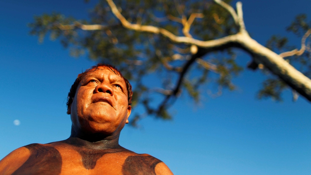 Yawalapiti chief Aritana in the Xingu National Park, Mato Grosso State