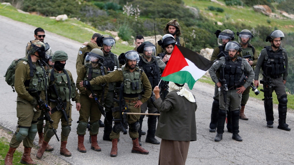 a Palestinian flag