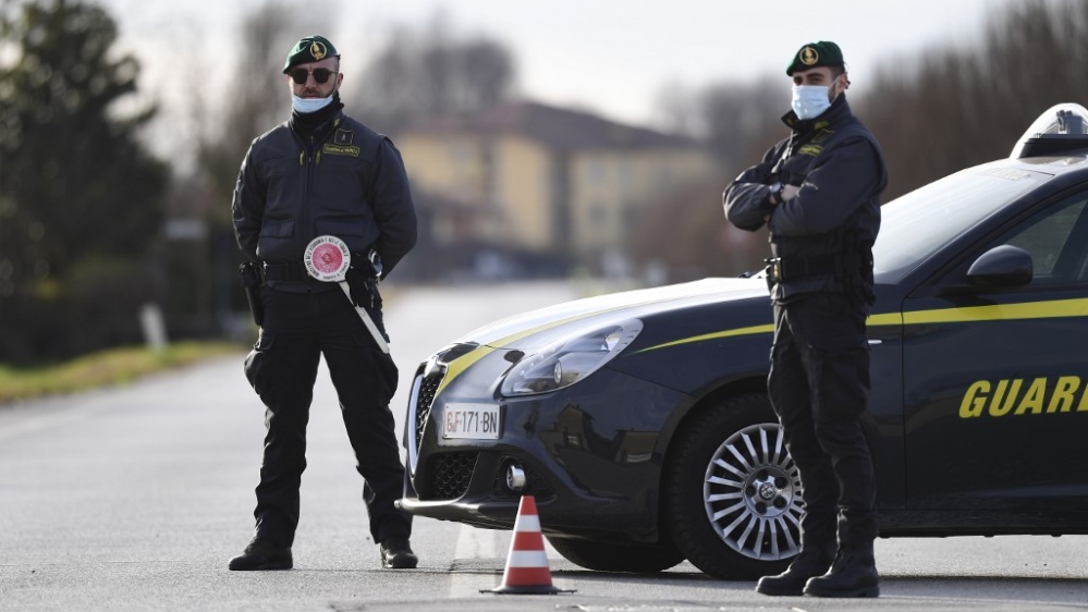 Green Berets from the Italian Finance guard (Guardia di Finanza)