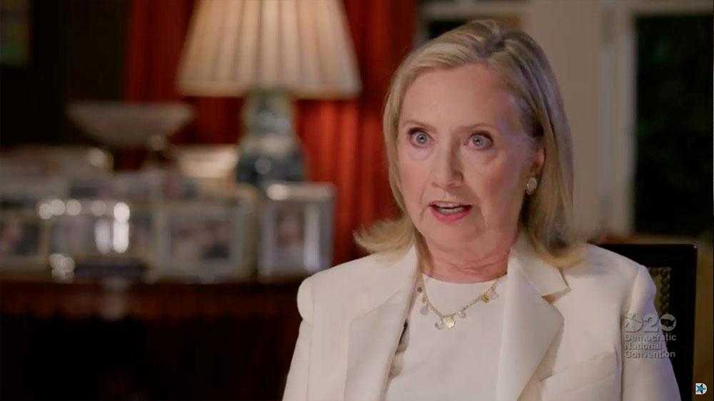 Hillary Clinton speaks to Dem convention