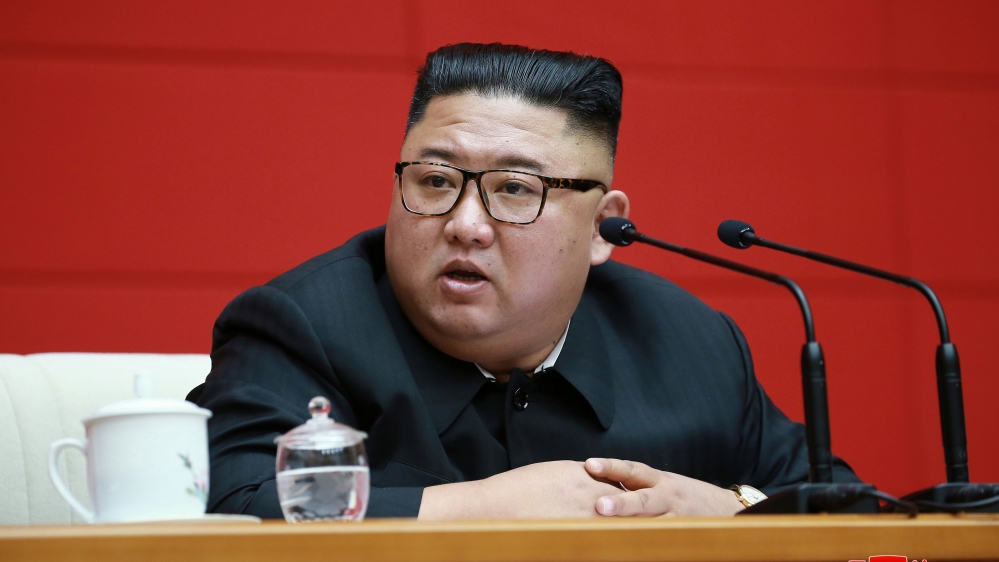 North Korean leader Kim Jong Un attends a political assembly meeting of the Central Committee of the Workers'' Party of Korea