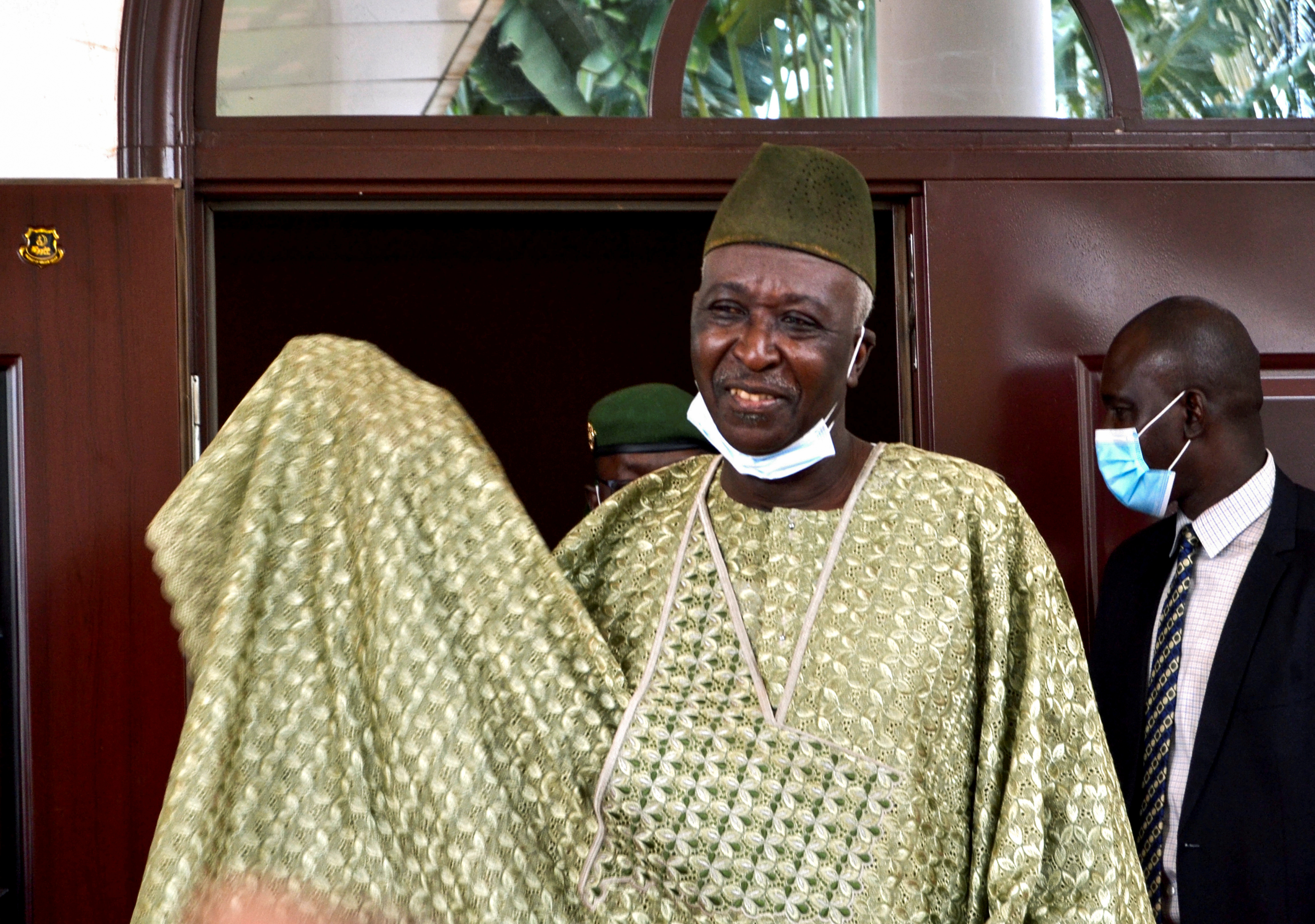 The new interim president of Mali, former colonel Ndaw, gestures after a meeting with Economic Community of West African States (ECOWAS) mediators, in Bamako The new interim president of Mali, former colonel Ndaw, gestures after a meeting with Economic Community of West African States (ECOWAS) mediators, in Bamako, Mali September 24, 2020. REUTERS/Amadou Keita