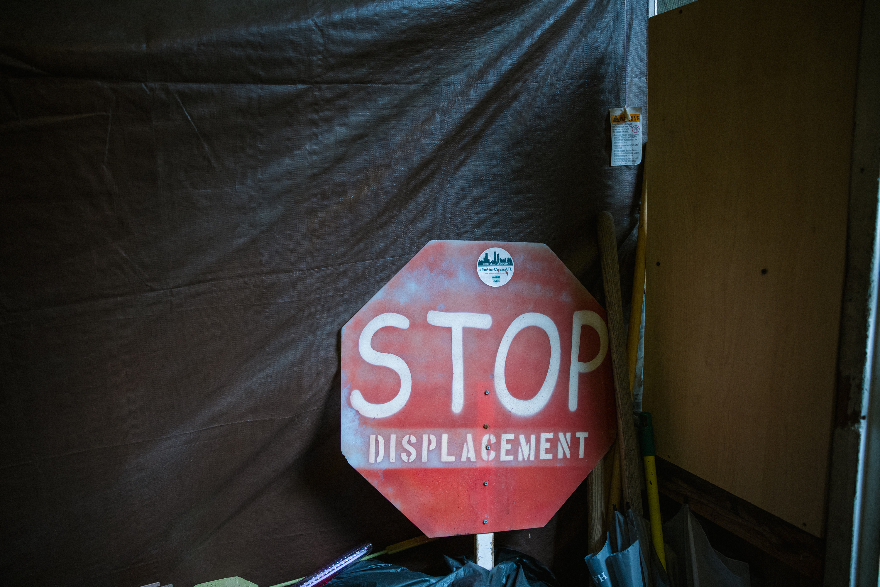 A sign in Robert and Bertha Darden’s home