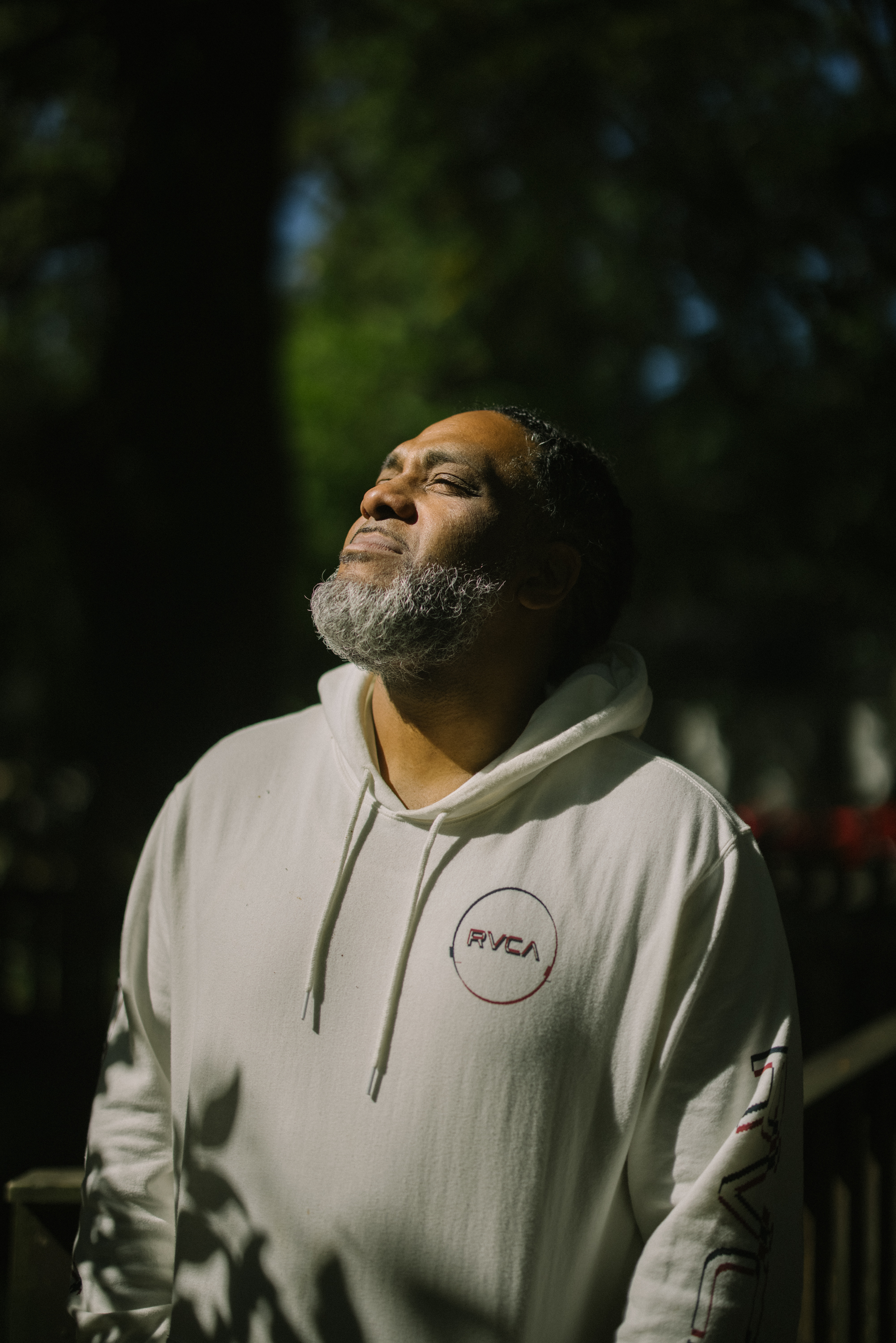 Dwayne Adgar outside his house